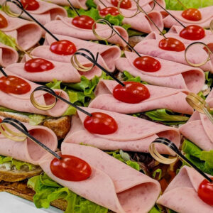 Appetithappen mit Putenschinken