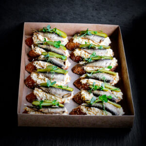 Appetithappen mit Sprotten