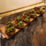 Appetithappen mit gebackenem Gemüse