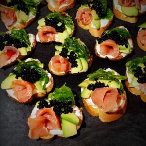 Bruschetta mit Lachs