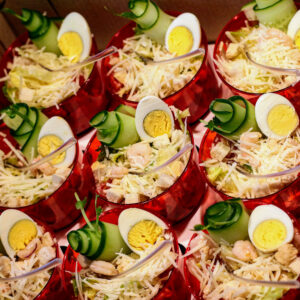 Cäsar-Salat mit Garnelen