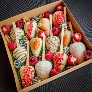 Erdbeere mit Schokolade