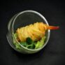 Garnelen in einer Kartoffelspirale