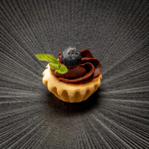 Schoko-Sahne-Tartelette Amuse-Bouche