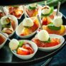 Pfirsich-Prosciutto-Häppchen mit Mozzarella