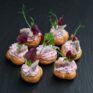 Profiterole mit Hering