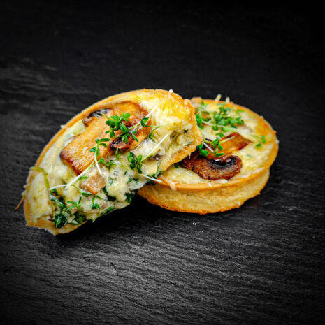 Quiche mit Champignons und Spinat Quiche mit Champignons und Spinat