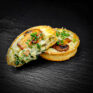 Quiche mit Champignons und Spinat