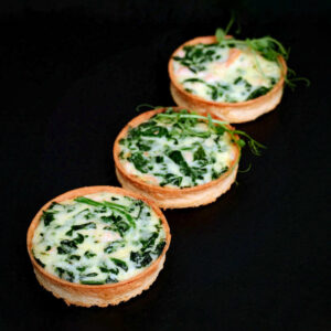 Quiche mit Lachs und Spinat