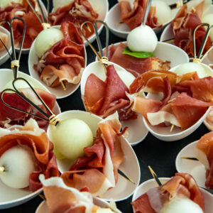 Spieß mit Melone