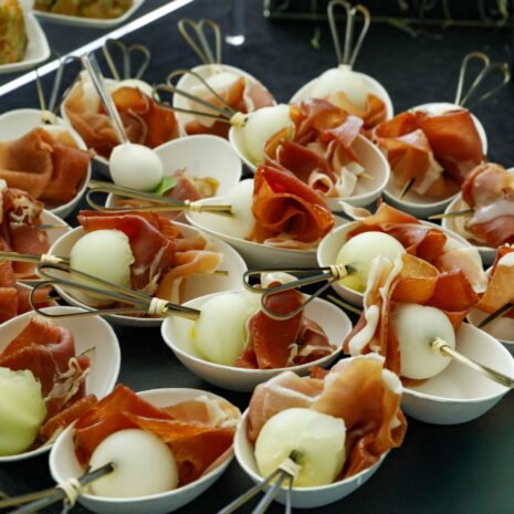 Spieß mit Melone Spieß mit Melone
