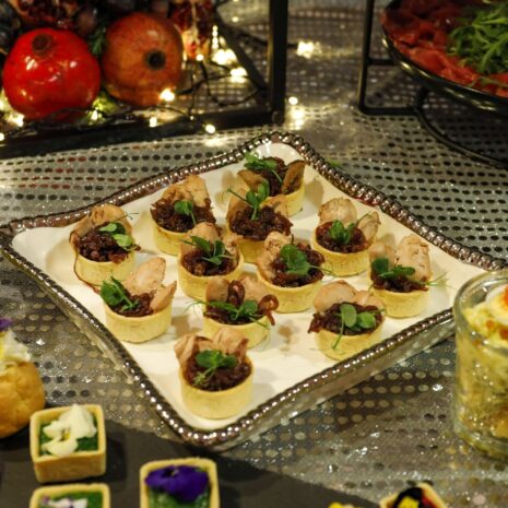 Tartelette mit Gänseleberpastete & karamellisierten Zwiebeln