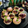 Tartelette mit Gänseleberpastete & karamellisierten Zwiebeln