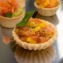 Tartelette mit Lachstatar & Mango
