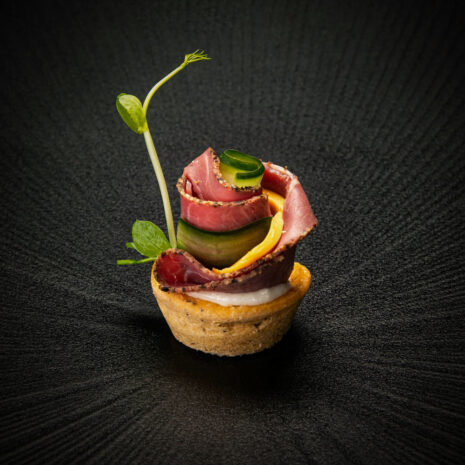 Tartelette mit Roastbeef Tartelette mit Roastbeef